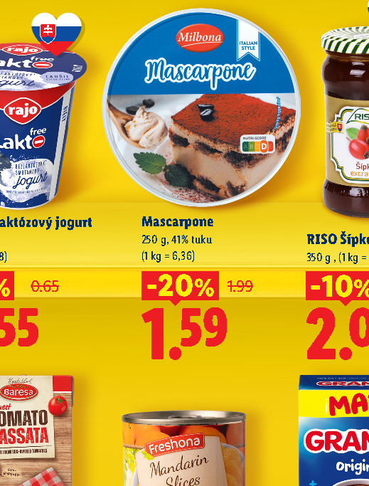 Mascarpone Rajo bezlaktózový jogurt