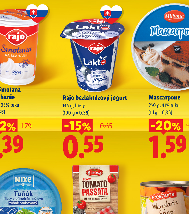 Mascarpone Rajo bezlaktózový jogurt