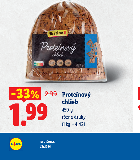 2.99 Proteínový chlieb