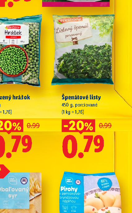 Špenátové listy