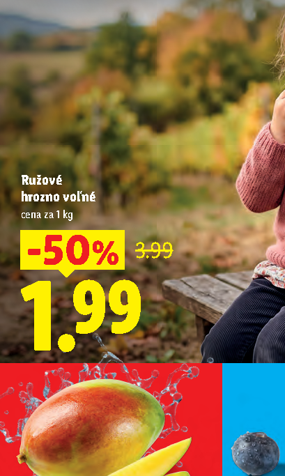 Ružové hrozno voľné