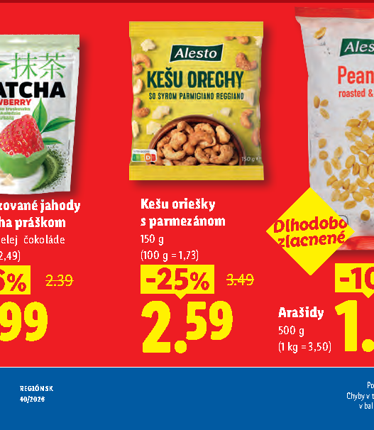 Kešu oriešky s parmezánom