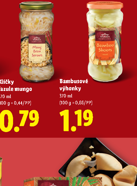 Bambusové výhonky fazule mungo