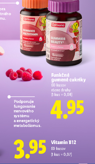 Funkčné gumené cukríky