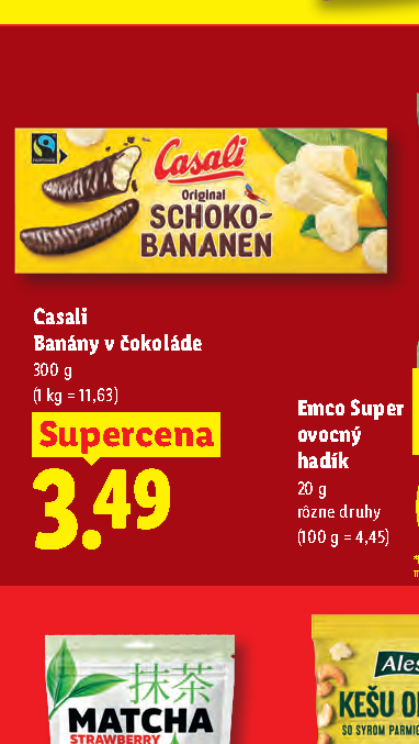 Casali Banány v čokoláde
