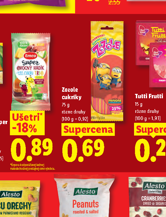 Zozole cukríky