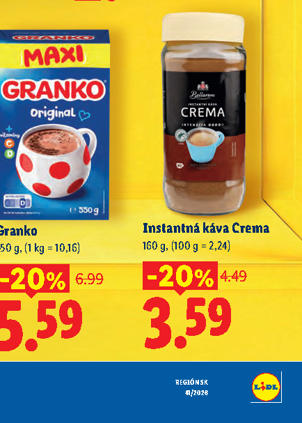 Instantná káva Crema