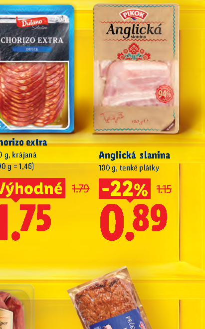 Chorizo extra Anglická slanina