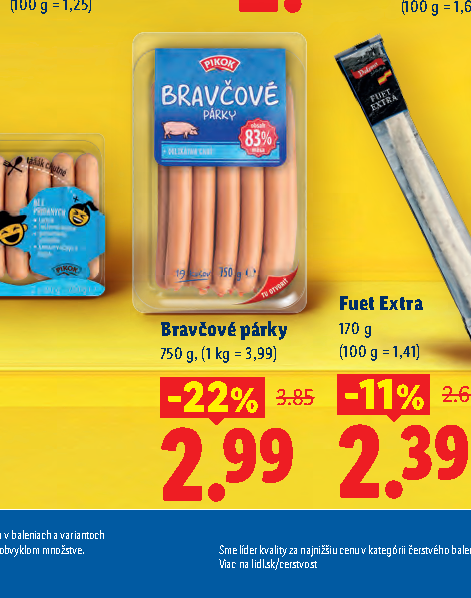 Fuet Extra Bravčové párky