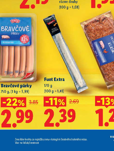 Fuet Extra Bravčové párky