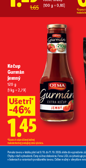 Kečup Gurmán jemný