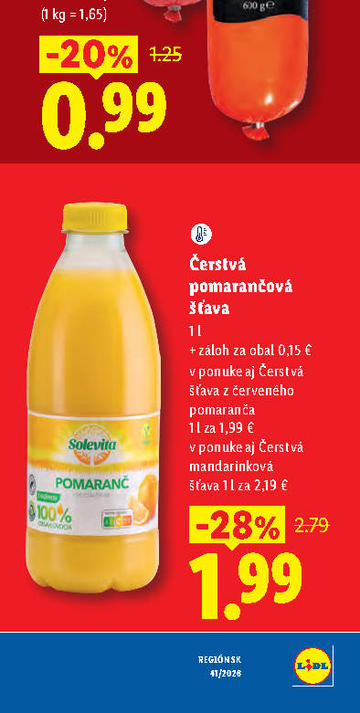 Čerstvá pomarančová šťava