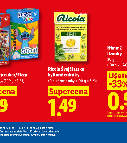 Ricola Švajčiarske bylinné cukríky