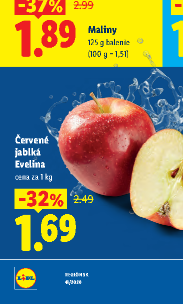 Červené jablká Evelina