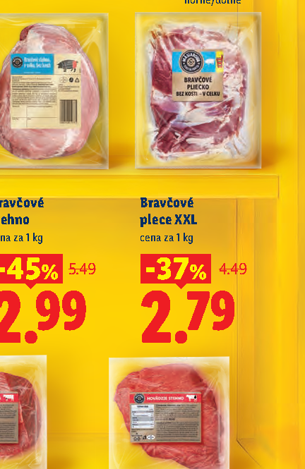 Bravčové plece XXL