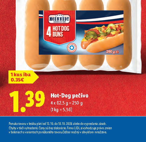 Hot-Dog pečivo