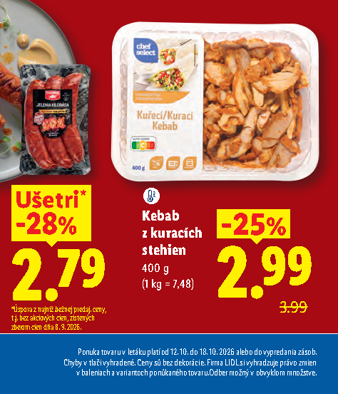 Kebab z kuracích stehien