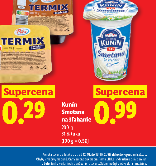 Kunín Smotana na šľahanie