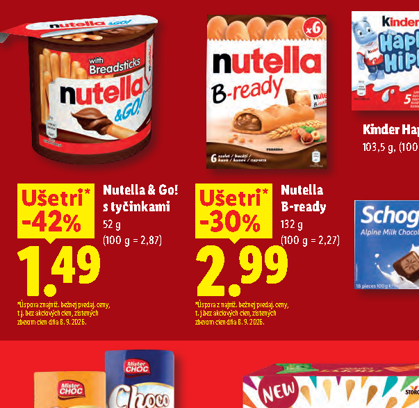 Nutella & Go! s tyčinkami