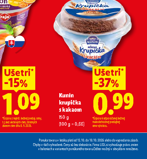 Kunín krupička s kakaom
