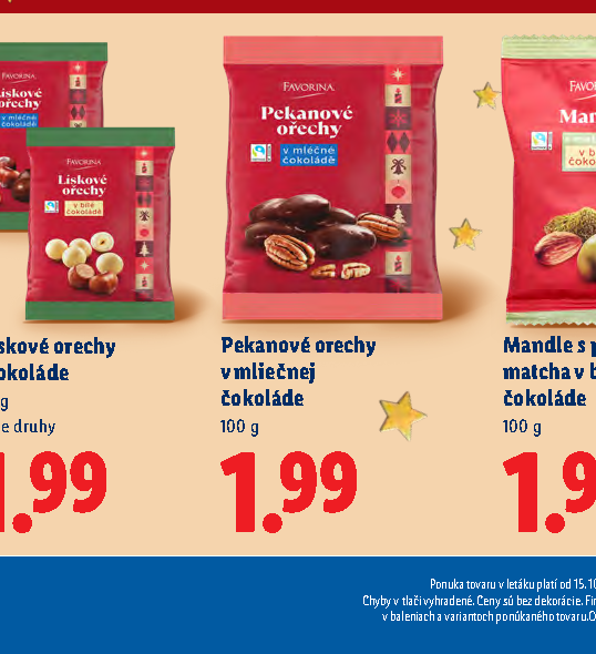 Pekanové orechy Lieskové orechy v mliečnej čokoláde
