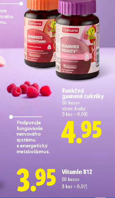 Funkčné gumené cukríky