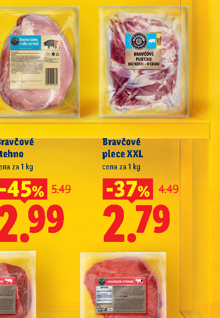 Bravčové plece XXL