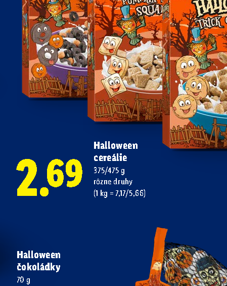 Halloween cereálie