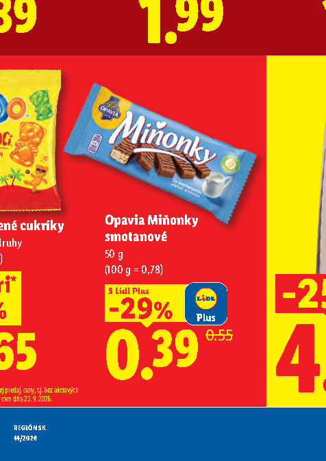 Opavia Miňonky smotanové