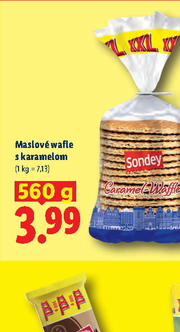 Maslové wafle s karamelom