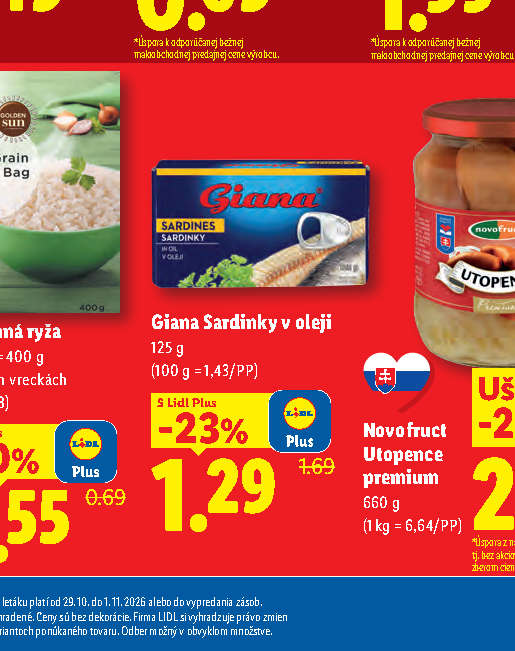 Giana Sardinky v oleji Dlhozrnná ryža
