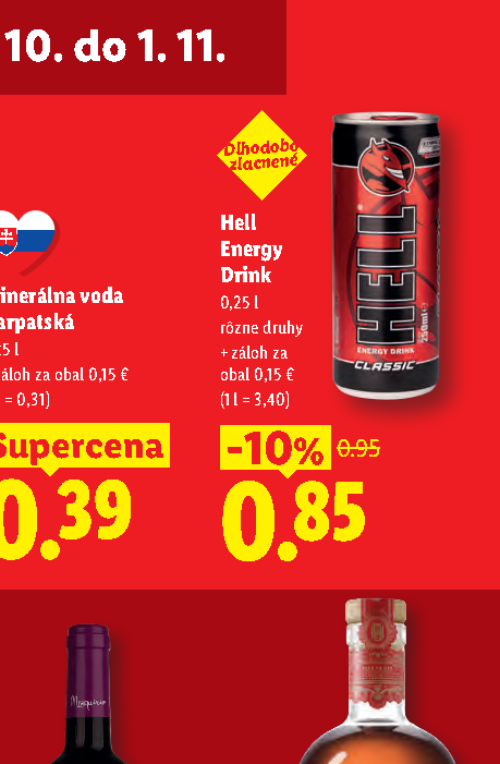 Hell Energy Drink Minerálna voda