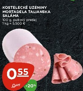 KOSTELECKÉ UZENINY MORTADELA TALIANSKA SALÁMA
