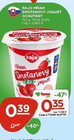 Rajo Mňam Smotanový jogurt ochutený