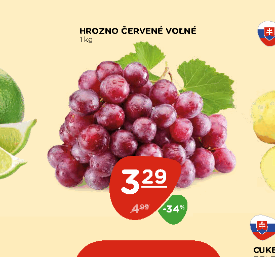 HROZNO ČERVENÉ VOĽNÉ