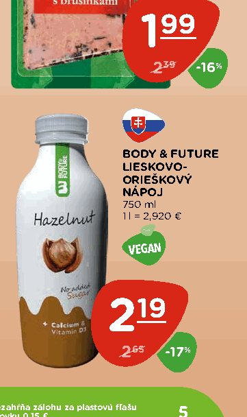 BODY & FUTURE LIESKOVO- ORIEŠKOVÝ NÁPOJ