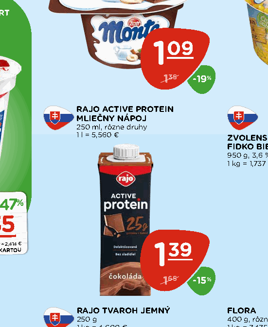 RAJO ACTIVE PROTEIN MLIEČNY NÁPOJ