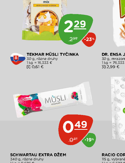 TEKMAR MÜSLI TYČINKA