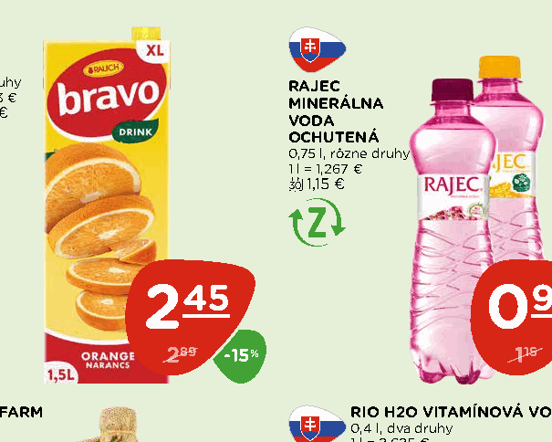 RAJEC MINERÁLNA VODA OCHUTENÁ