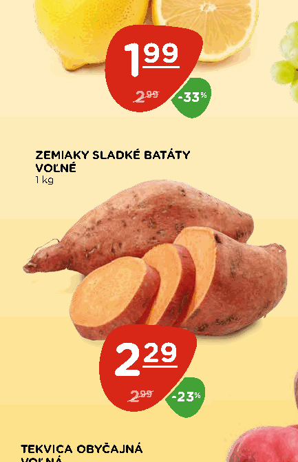 ZEMIAKY SLADKÉ BATÁTY VOĽNÉ
