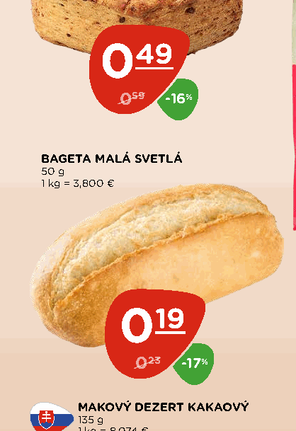 BAGETA MALÁ SVETLÁ