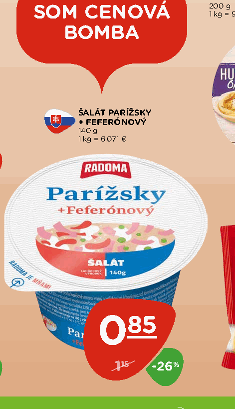 ŠALÁT PARÍŽSKY + FEFERÓNOVÝ