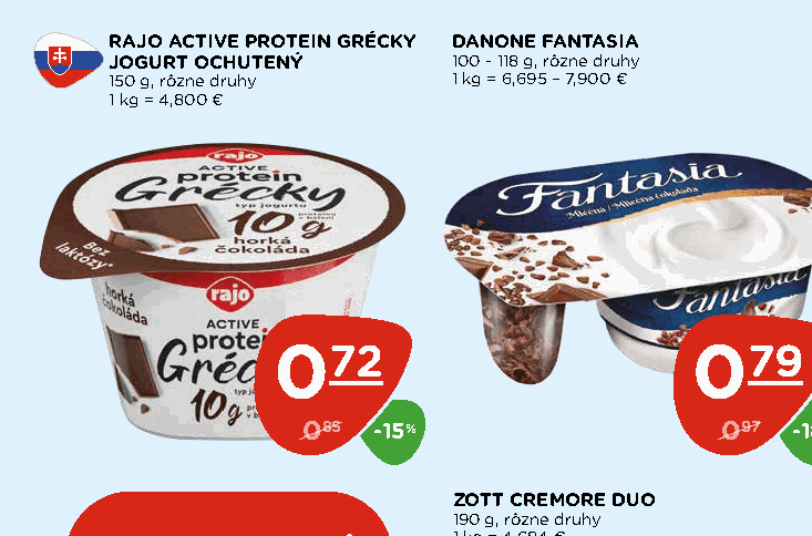 RAJO ACTIVE PROTEIN GRÉCKY JOGURT OCHUTENÝ