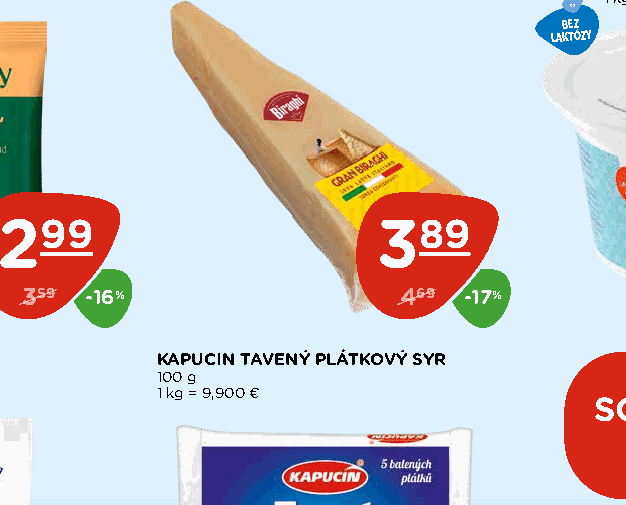 KAPUCIN TAVENÝ PLÁTKOVÝ SYR