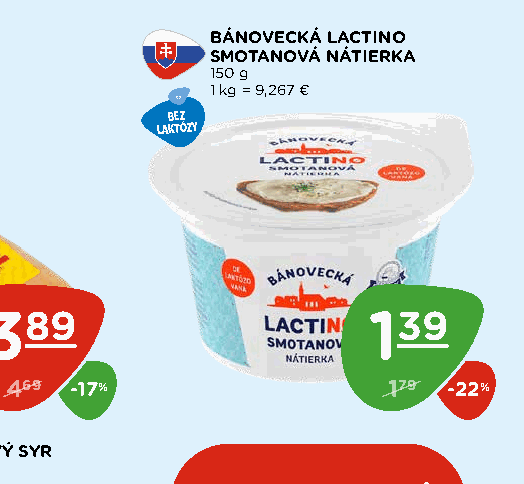 BÁNOVECKÁ LACTINO SMOTANOVÁ NÁTIERKA