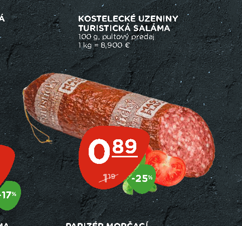 KOSTELECKÉ UZENINY TURISTICKÁ SALÁMA