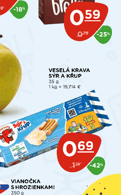 VESELÁ KRAVA SÝR A KŘUP