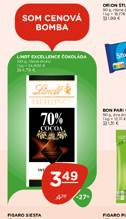 LINDT EXCELLENCE ČOKOLÁDA
