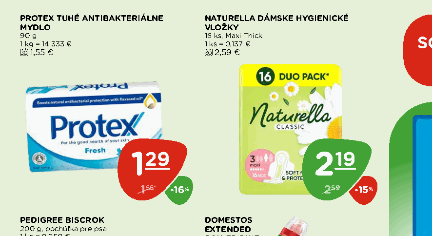 NATURELLA DÁMSKE HYGIENICKÉ VLOŽKY