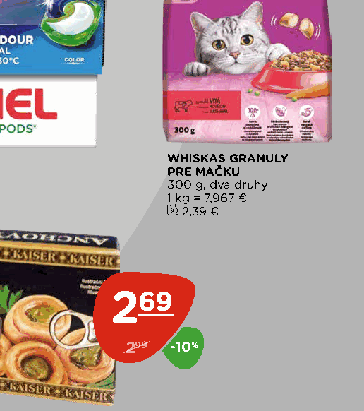 WHISKAS GRANULY PRE MAČKU